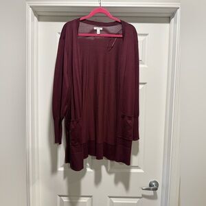 Nine West Maroon Cardigan